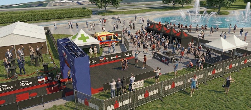 Wizualizacja mety Enea IRONMAN 70.3 Warsaw