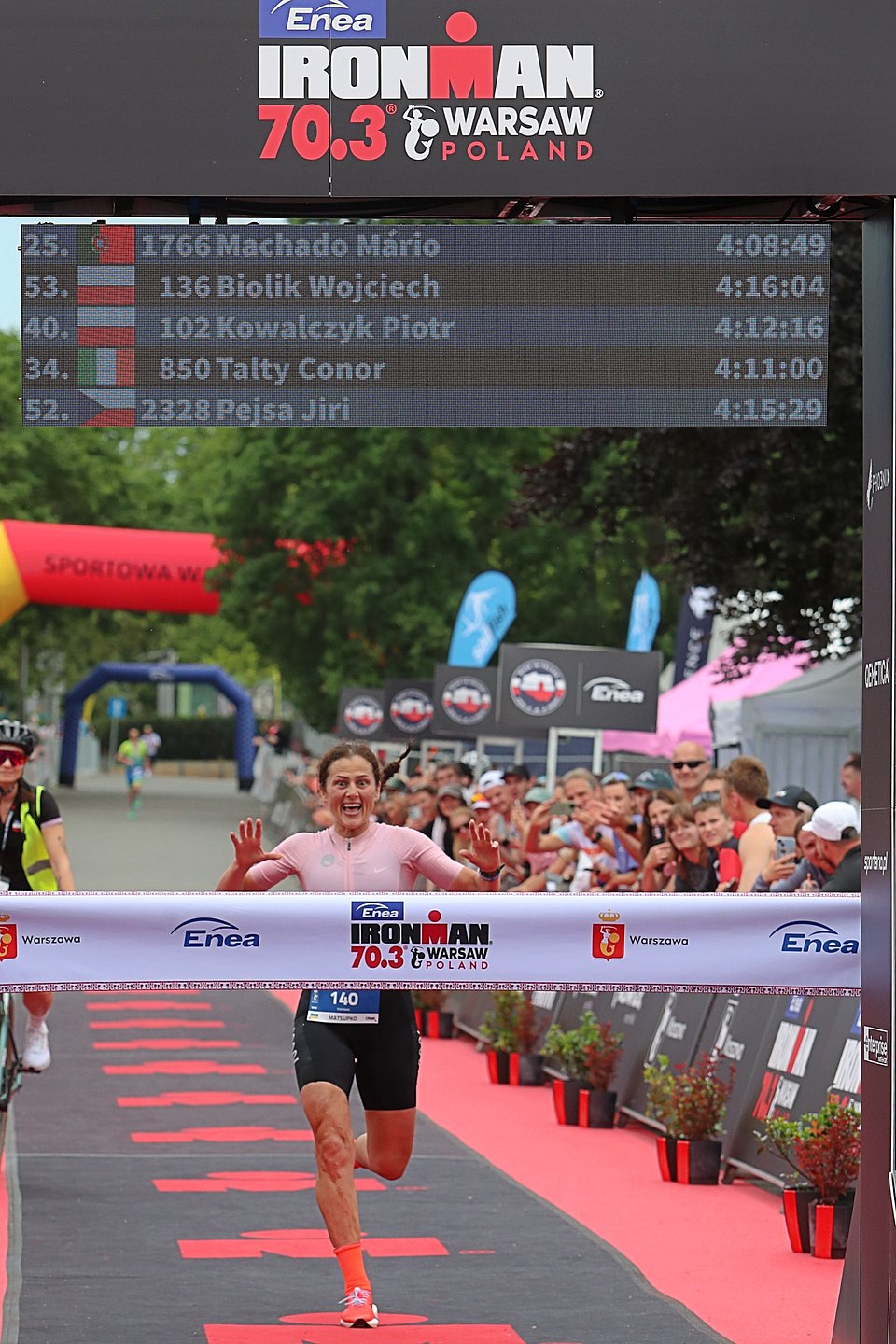 Natalia Matsupko - zwyciężczyni Enea IRONMAN 70.3 Warsaw w kategorii kobiet / Fot.: Michał Bacior / Sport Evolution