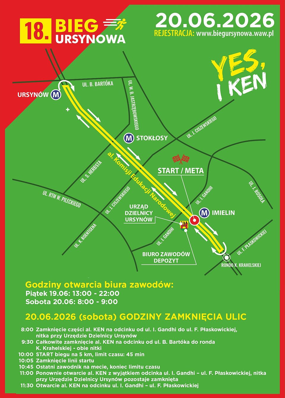 Trasa GH Development 18. Biegu Ursynowa
