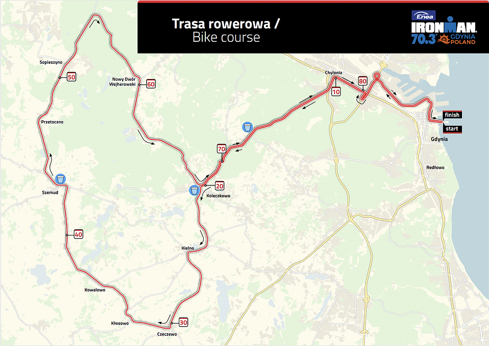 Trasa rowerowa Enea IRONMAN 70.3 Gdynia
