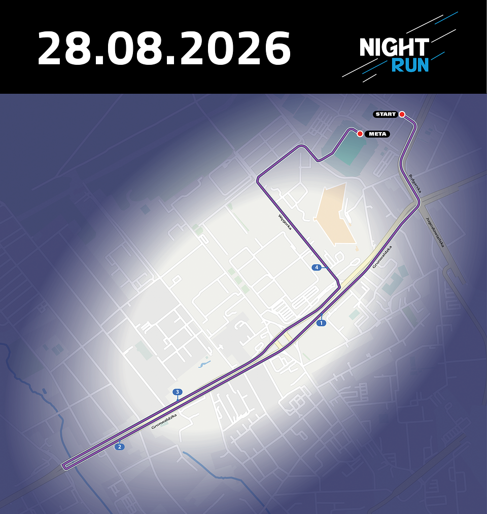 Trasa Night Run Poznań
