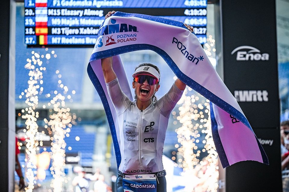 Agnieszka Gadomska - zwyciężczyni Enea IRONMAN 70.3 Poznań w kategorii kobiet / Fot.: Bartek Zborowski / Sport Evolution