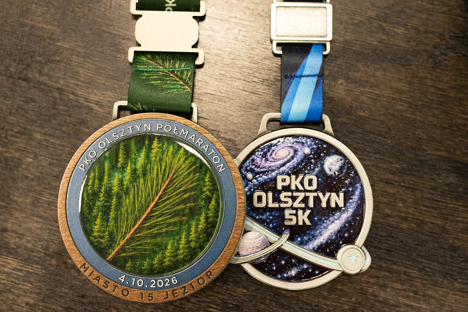 Medale PKO Olsztyn Półmaratonu i PKO Olsztyn 5K / Fot.: Agnieszka Małgorzata Torba / Sport Evolution