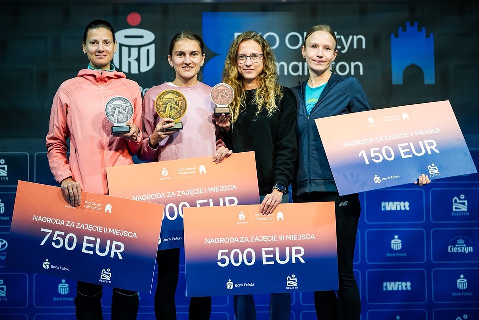Podium PKO Olsztyn Półmaratonu / Fot. Bartek Syta / Sport Evolution