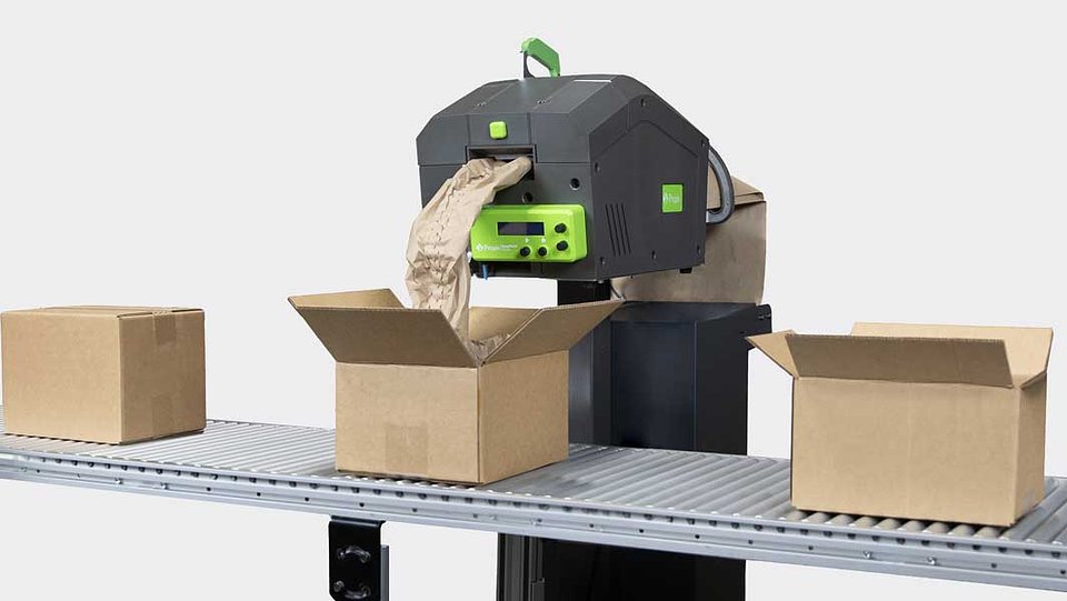 The Pregis EasyPack® Strata on-demand paper system produces structured paper pads for void fill and cushioning applications in high-volume fulfillment environments.