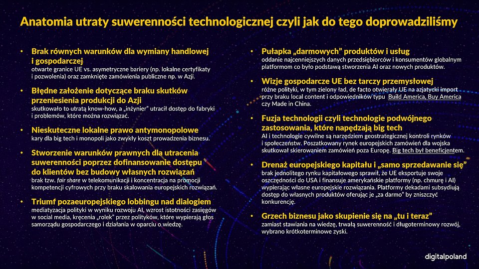 Anatomia utraty suwerenności technologicznej czyli jak do tego doprowadziliśmy