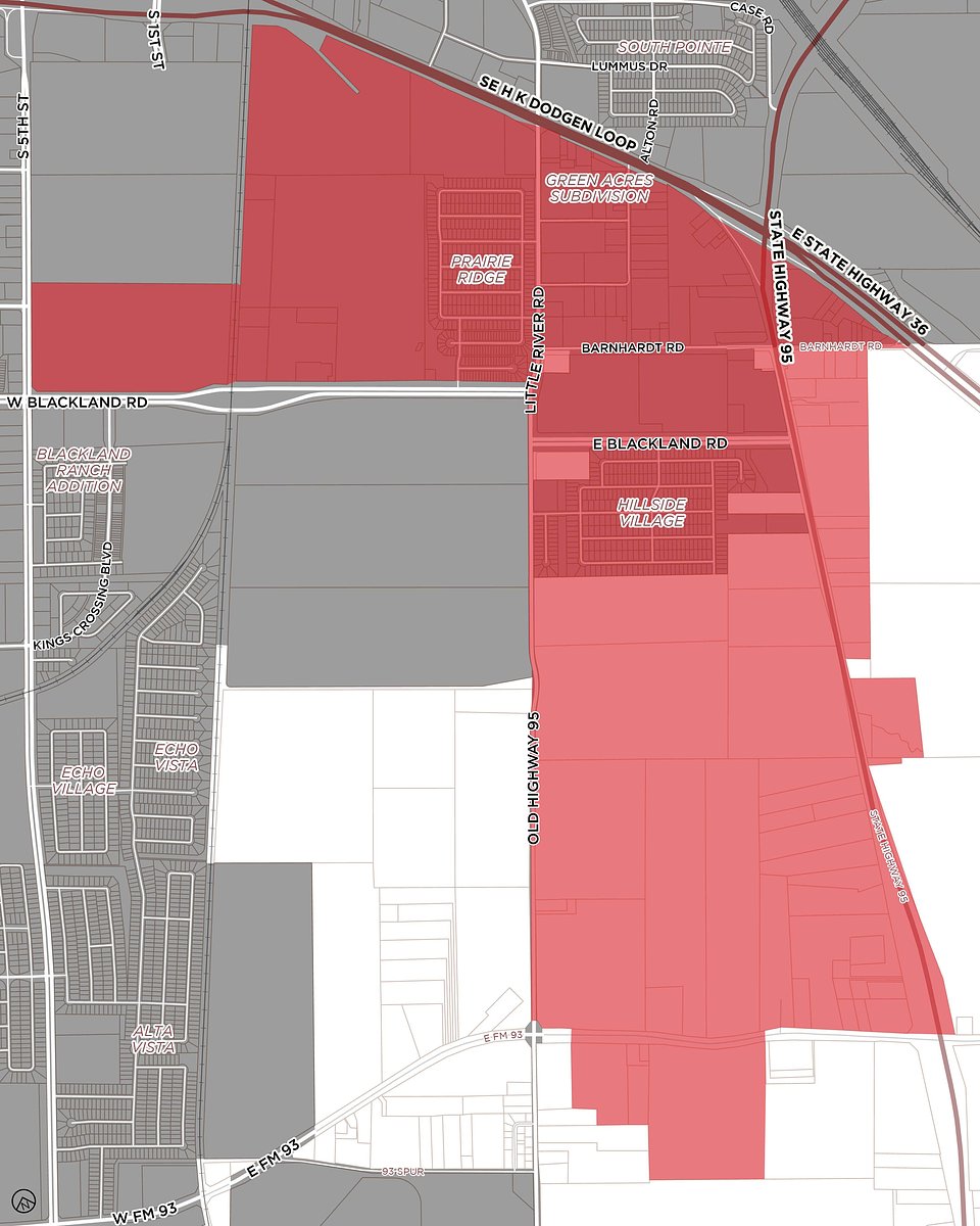 Approximate affected area is South of SE HK Dodgen Loop and East of Little River Rd/Old Hwy 95