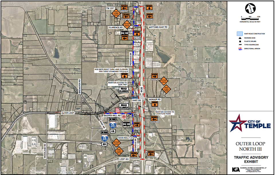 Closure Map: A temporary closure and detours of Hart Road will be in place beginning April 27