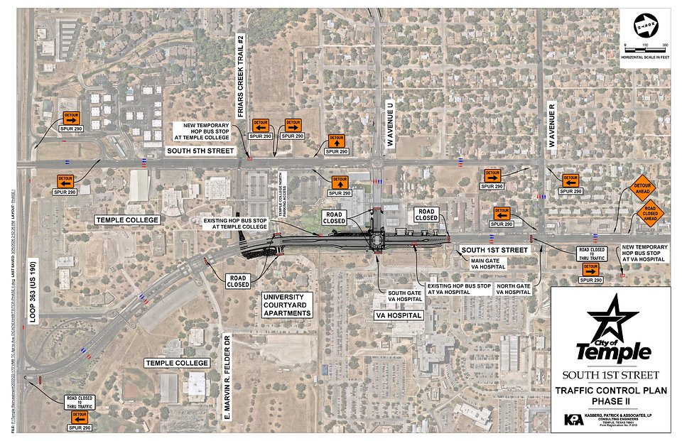Closure Map: Temporary closures and traffic diversions will be in place beginning June 29, 2026 through approximately January 25, 2027.
