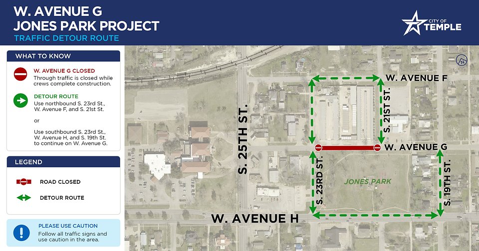 W. Avenue G Traffic Detour Route