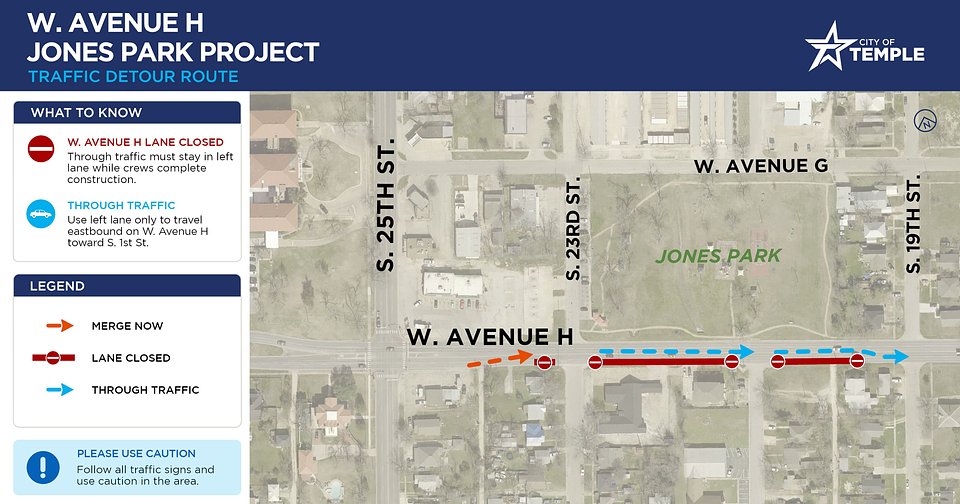 W. Avenue H Traffic Detour Route