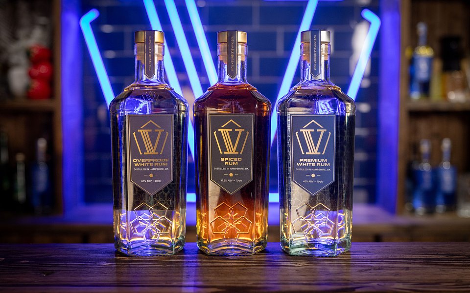 V Rum's New, 100% Recycled Glass Bottles
