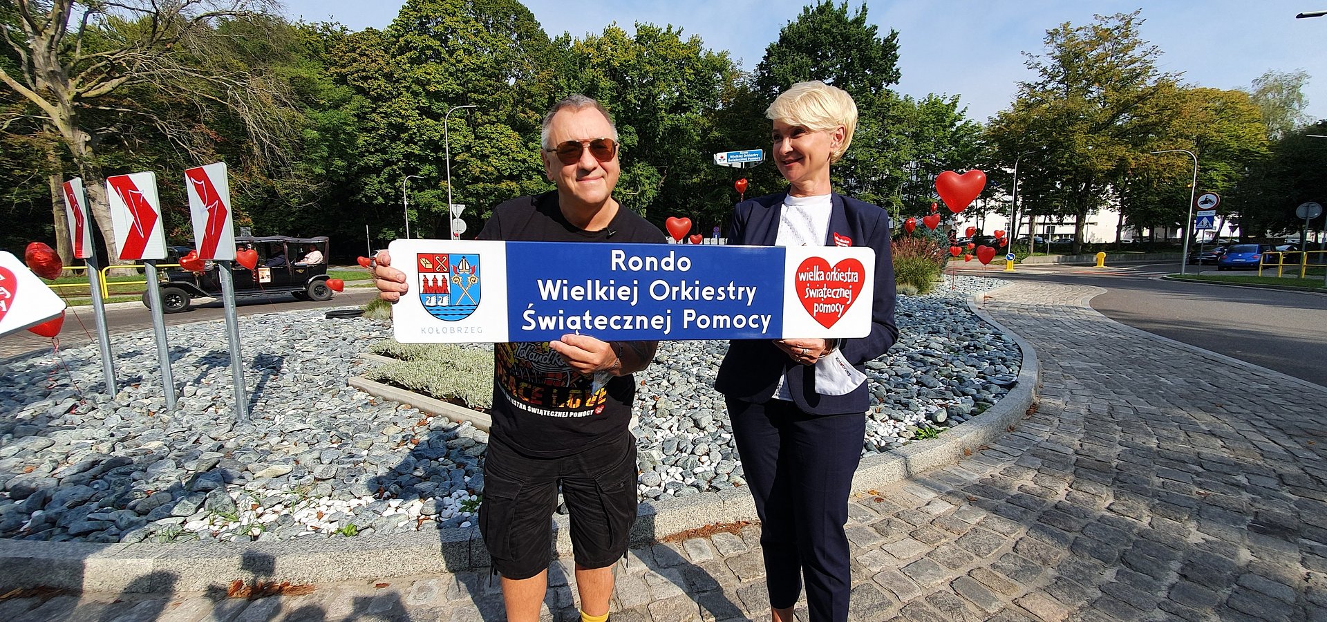 Kołobrzeg z rondem WOŚP