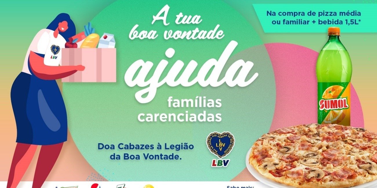 Sumol e Telepizza vão doar 500 cabazes à Legião da Boa Vontade