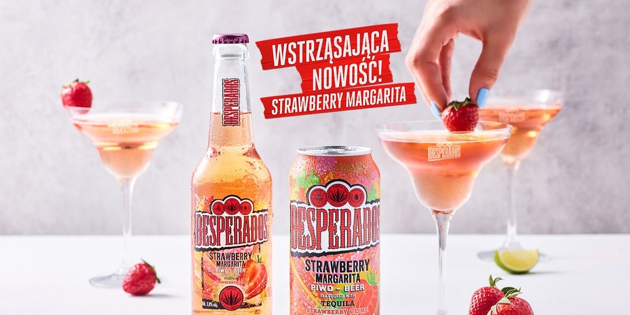 Desperados Strawberry Margarita 3%. Dwa kultowe miksy z tequilą w jednej butelce