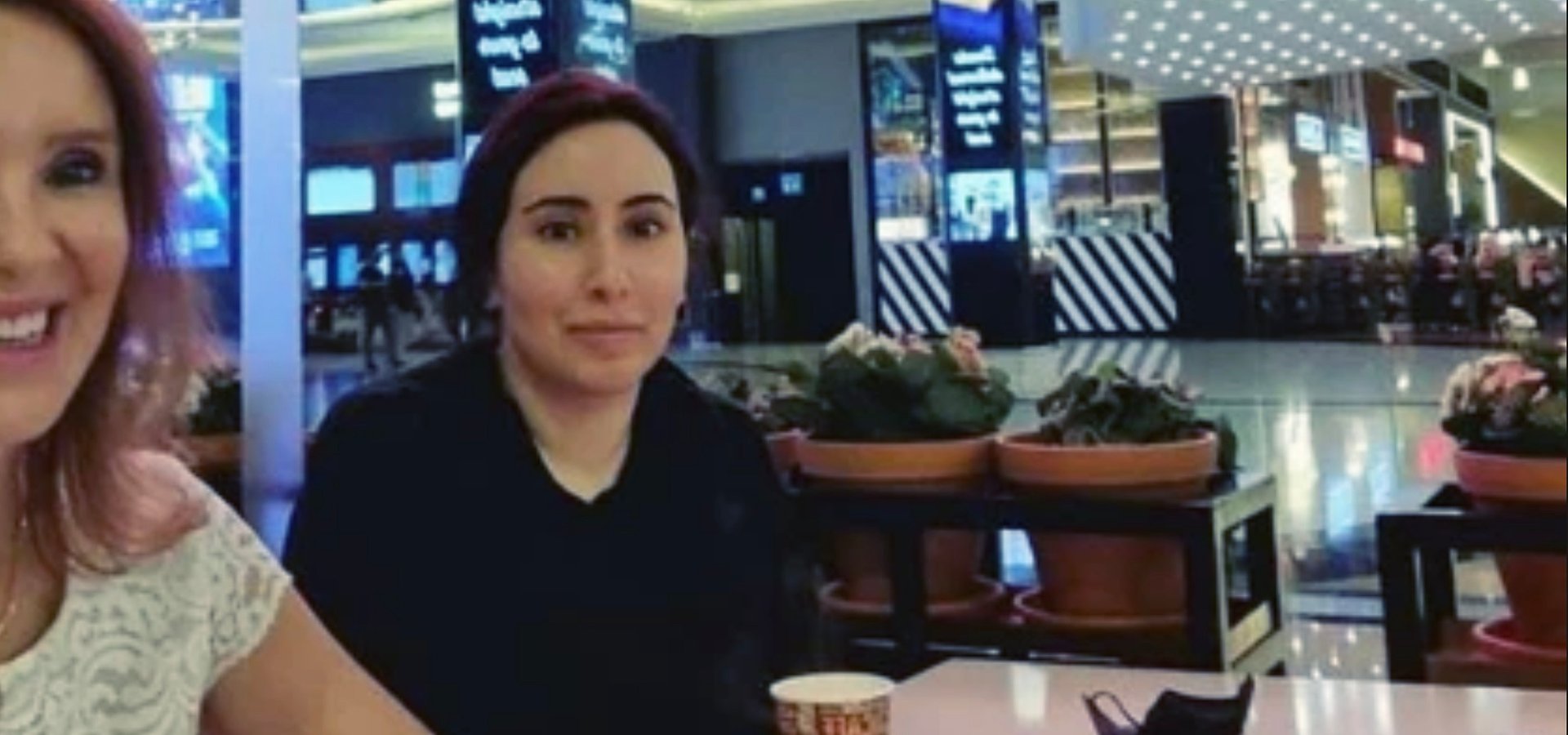 Latifa photographed at Dubai mall with British skydiver