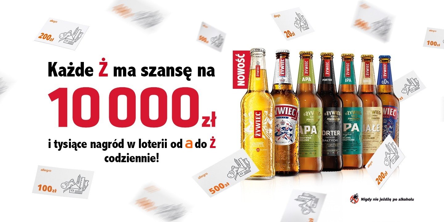 Startuje loteria „W Ż codziennie do wygrania 10 000 zł oraz nagrody od A do Ż”