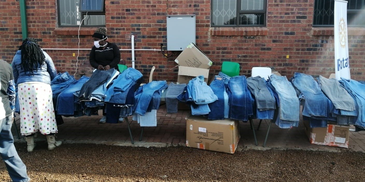 The Vaal Mall family adds warmth to winter with donated denims