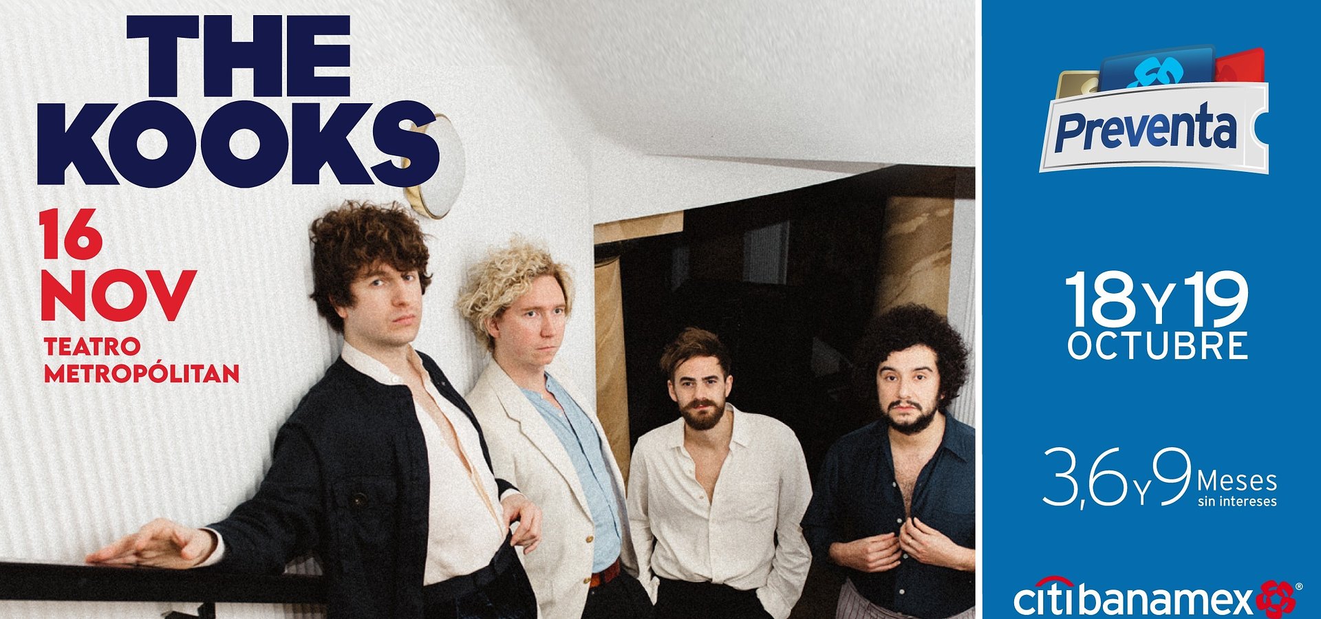 THE KOOKS se presentará en concierto en el Teatro Metropólitan