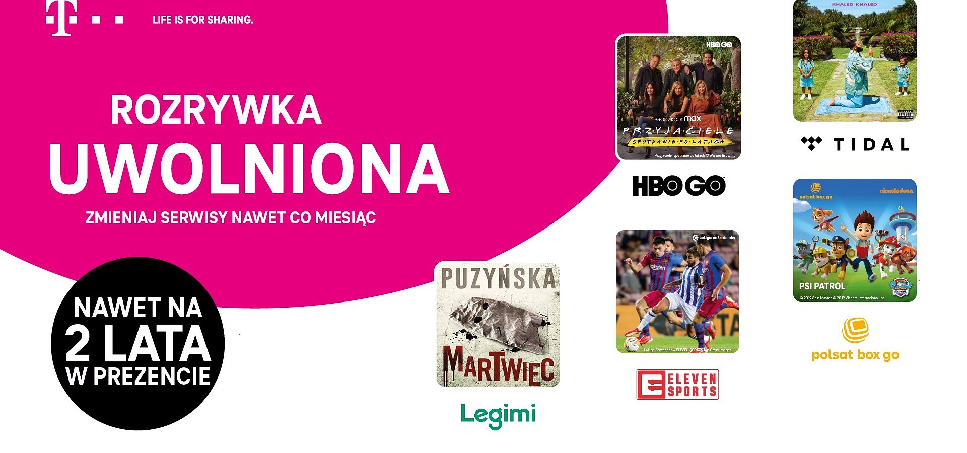 T-Mobile uwalnia rozrywkę – co miesiąc zmieniasz serwis streamingowy bezpłatnie nawet na dwa lata