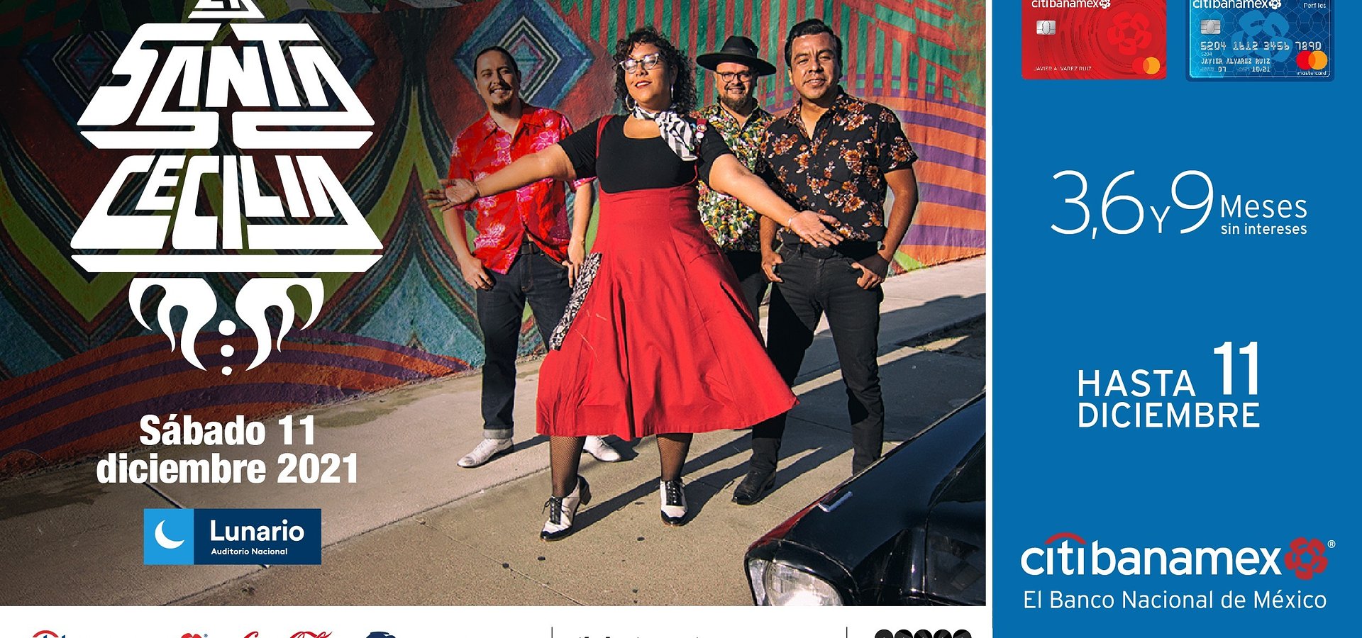La Santa Cecilia llegará de la mano de su Tour Quiero Verte Feliz 2021 a la CDMX para armar la fiesta y baile a lo grande