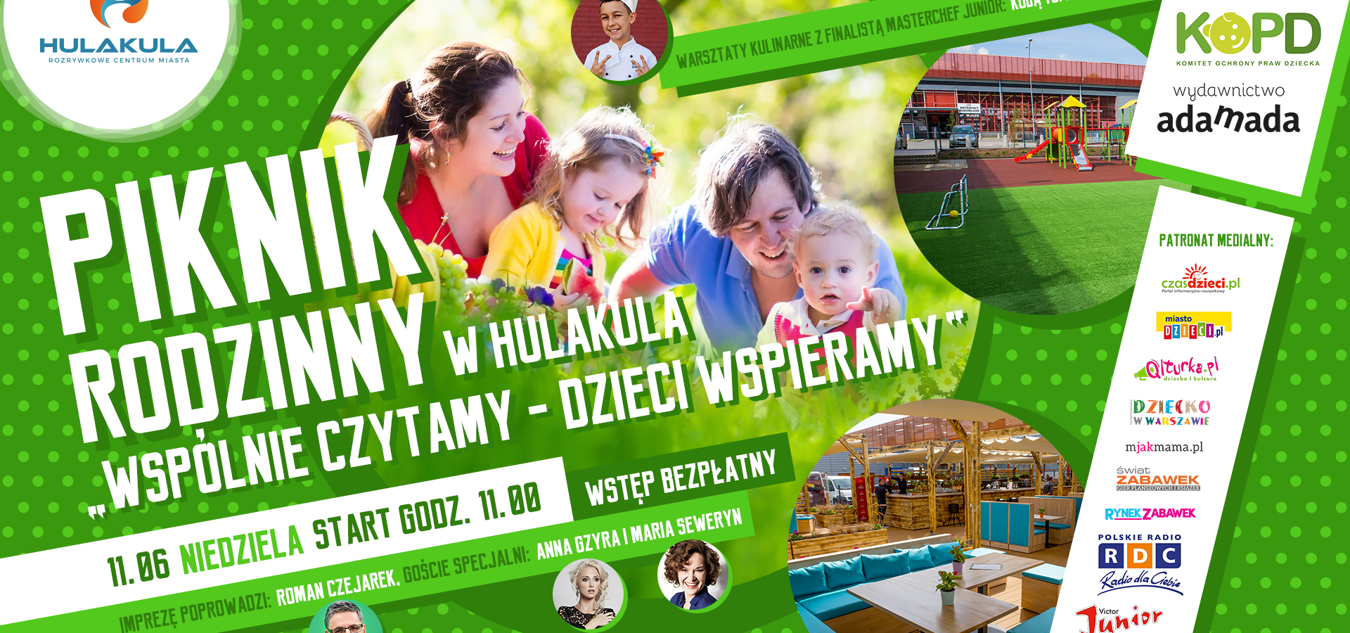 Rodzinny Piknik w Hulakula „Wspólnie czytamy – dzieci wspieramy”