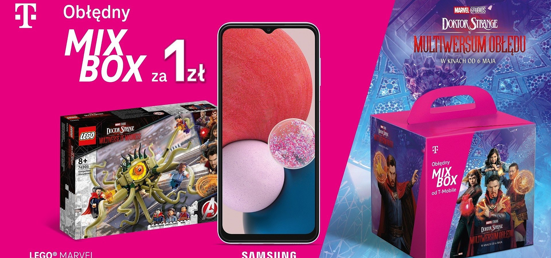 Idealny prezent dla dziecka? Obłędny MIX BOX od T-Mobile inspirowany filmem Marvel Studios „Doktor Strange w multiwersum obłędu”