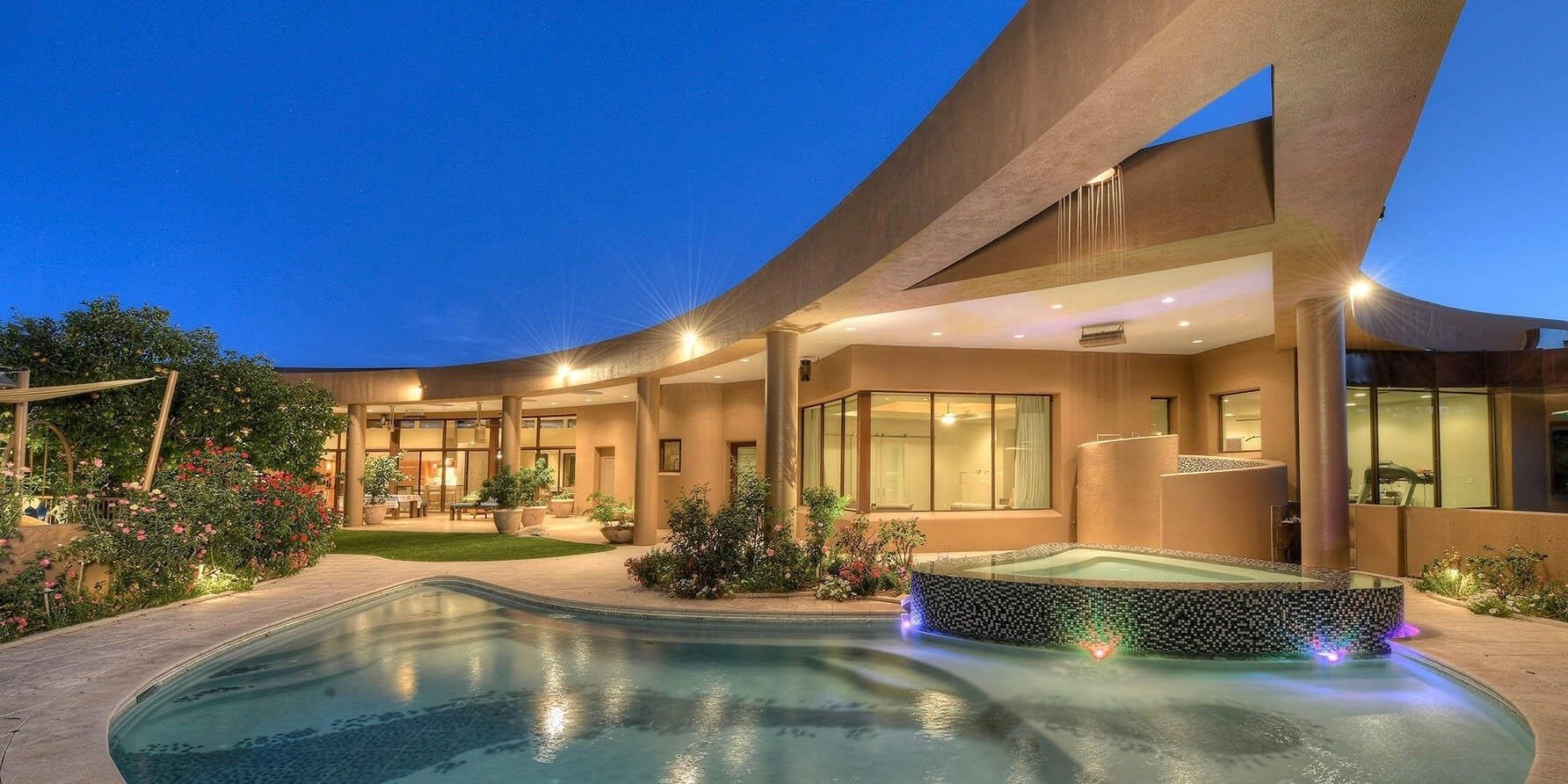 Ron Robinette-Designed Contemporary Estate with Frank Lloyd Wright Influence on More Than an Acre in Tucson Listed by Coldwell Banker Realty for $3,499,950