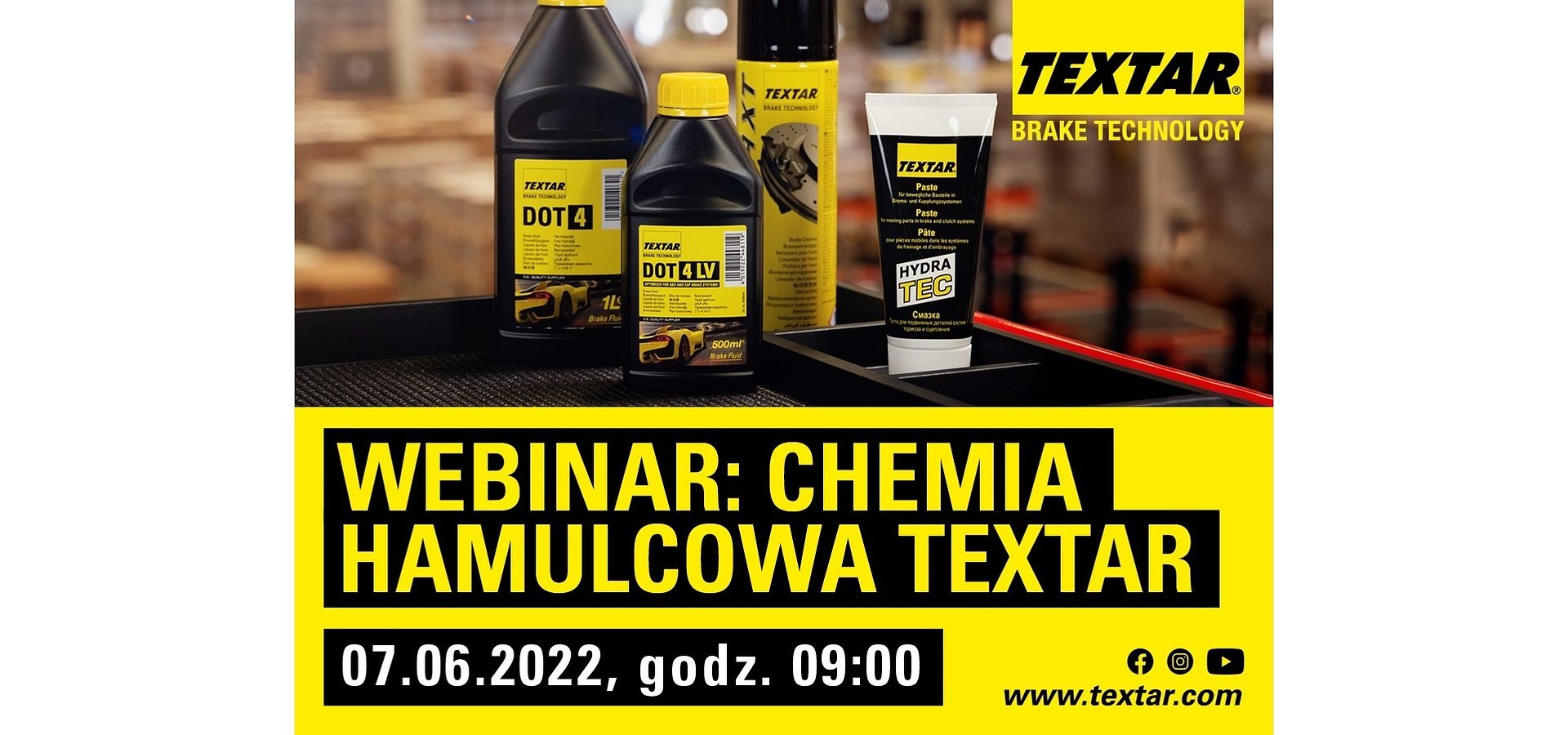 Chemia hamulcowa bez tajemnic – webinar Textar