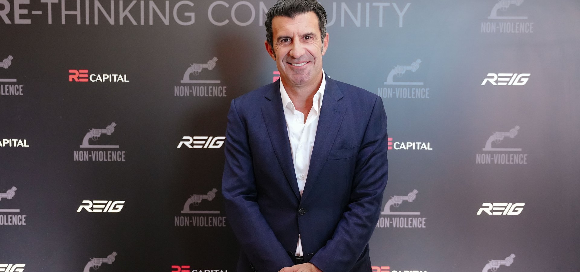 Luís Figo em Lisboa para apoiar parceria entre RE Capital e Non-Violence Project