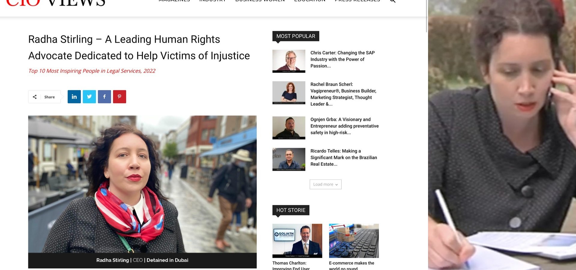 Radha Stirling: Top 10 Most Inspiring People in Legal Services, 2022
