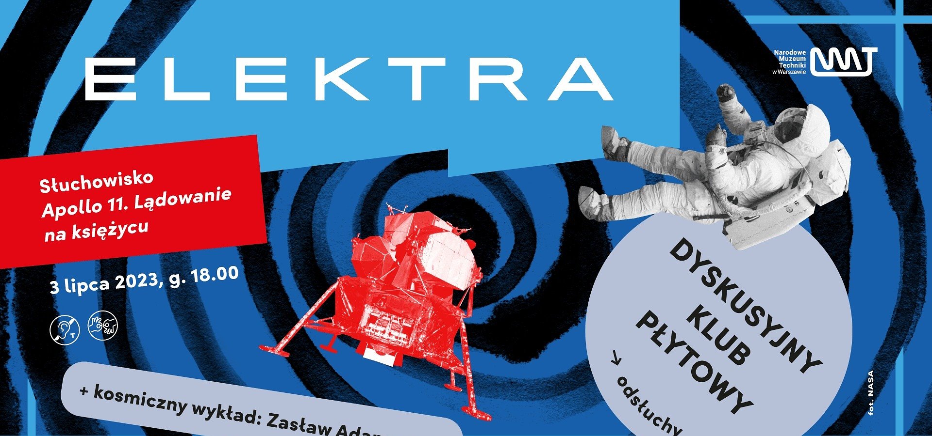 DYSKUSYJNY KLUB PŁYTOWY ELEKTRY. Odsłuchy: Apollo 11. Lądowanie na Księżycu