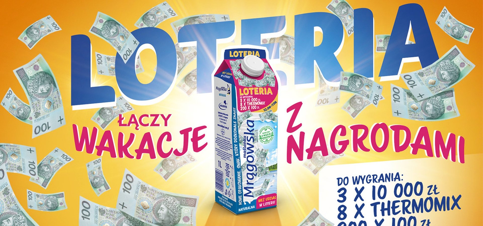 Maślanka Mrągowska wystartowała z wakacyjną loterią “MAŚLANKA MRĄGOWSKA ŁĄCZY WAKACJE Z NAGRODAMI”.