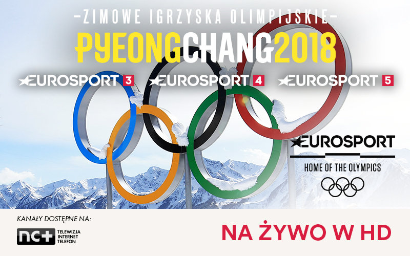 Trzy dodatkowe kanały Eurosport na czas Zimowych Igrzysk Olimpijskich PyeongChang 2018 w ofercie platformy nc+