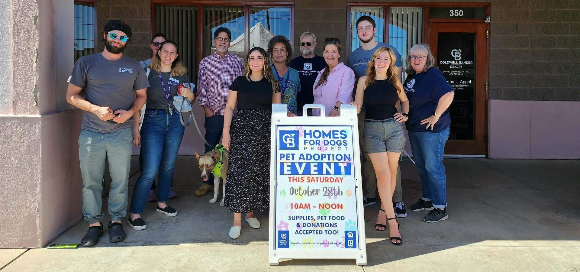 The Tucson Williams Centre office of Coldwell Banker Realty Hosts Successful Homes for Dogs Adoption Event