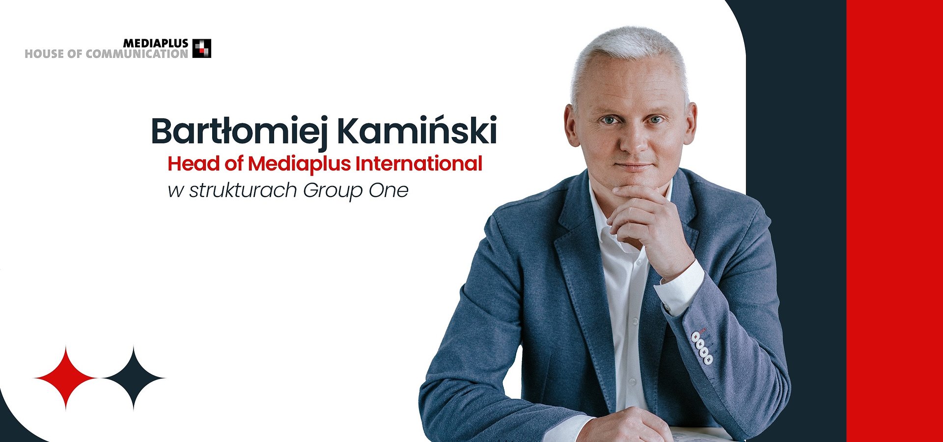 Bartłomiej Kamiński w nowej roli Head of Mediaplus International w strukturach Group One