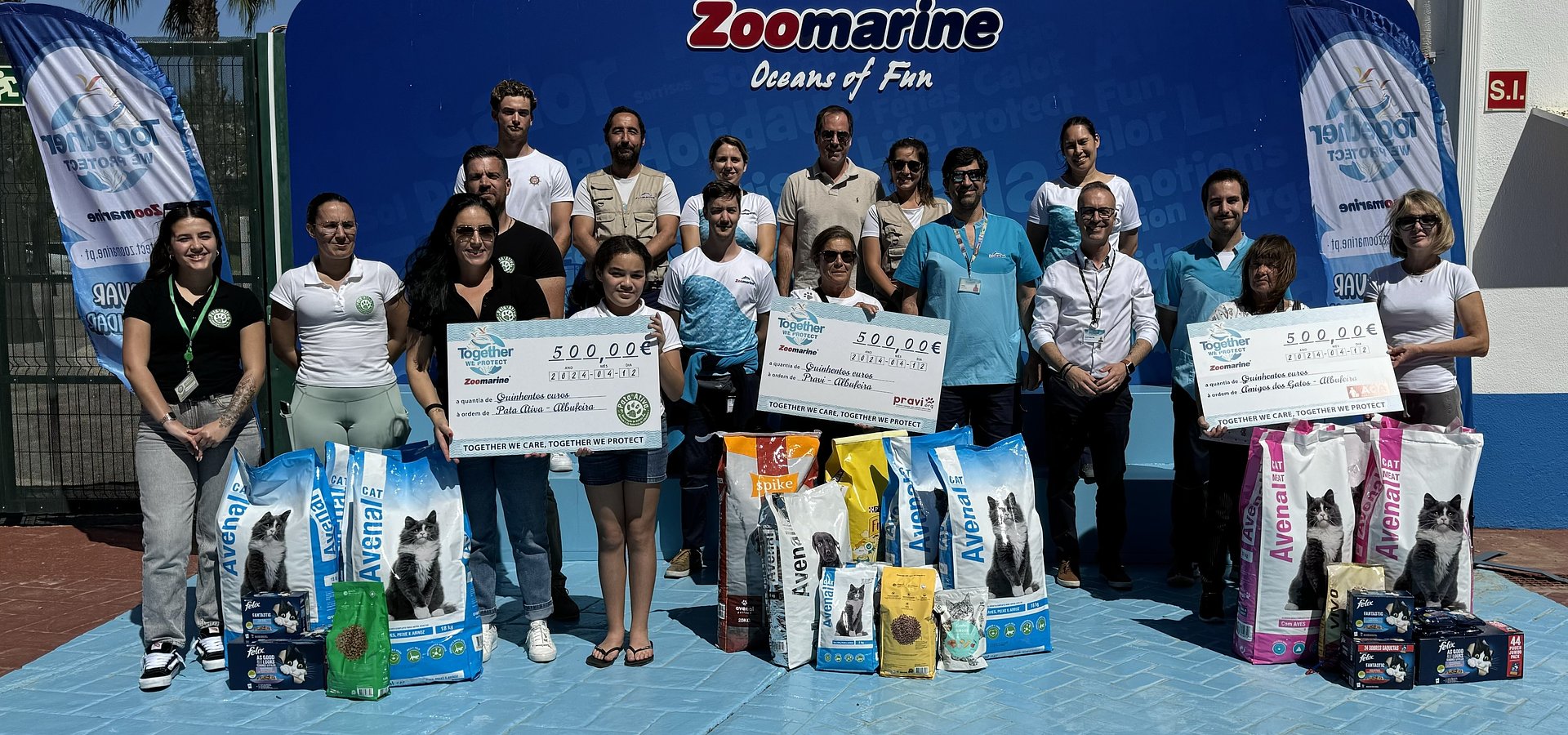 Donativo do Zoomarine a associações de apoio e resgate animal do Algarve