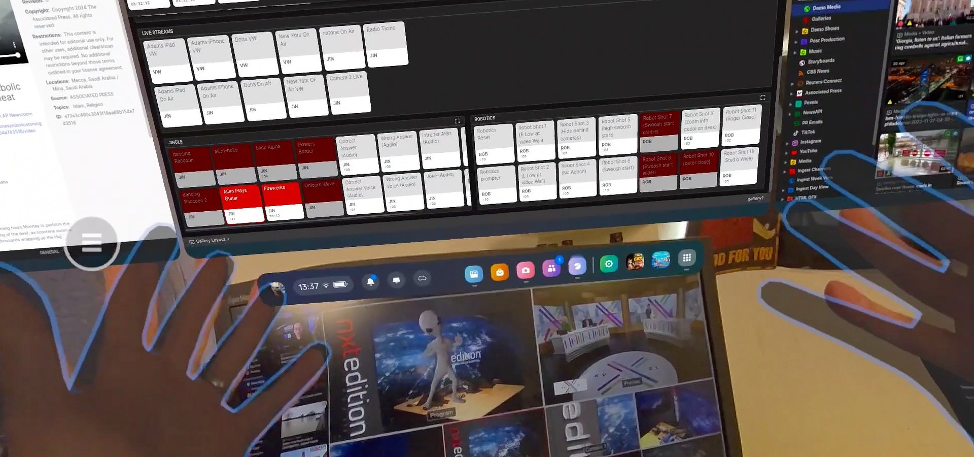 nxtedition unveils XR/mixed reality studio control and new AI automation capabilities at IBC2024