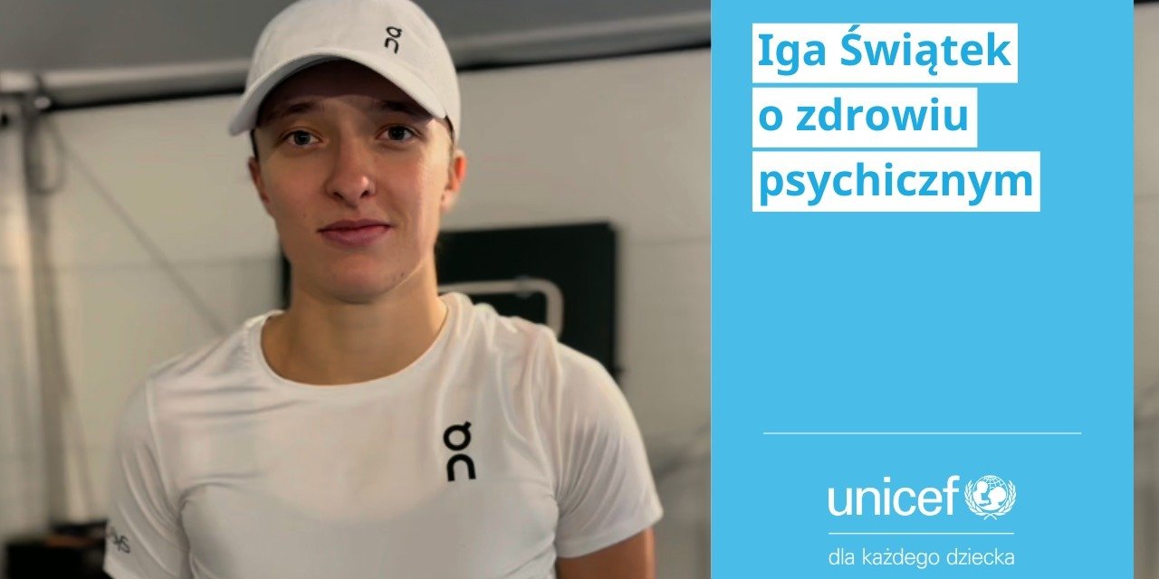 Iga Świątek przekazała UNICEF Polska 200 tys. zł na wsparcie zdrowia psychicznego dzieci i młodzieży