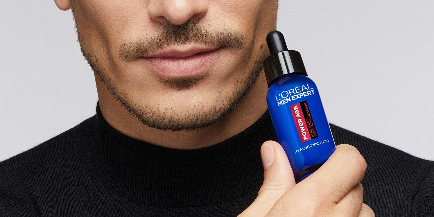 O SÉRUM MULTI-AÇÃO COM ÁCIDO HIALURÓNICO POWER AGE DE MEN EXPERT VAI SER O SEU ALIADO