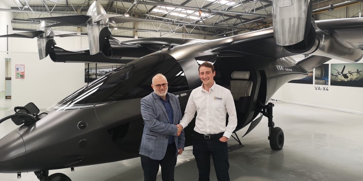 Olsen Actuators and Drives provides primary flight control actuation systems to Vertical Aerospace’s VX4 prototype