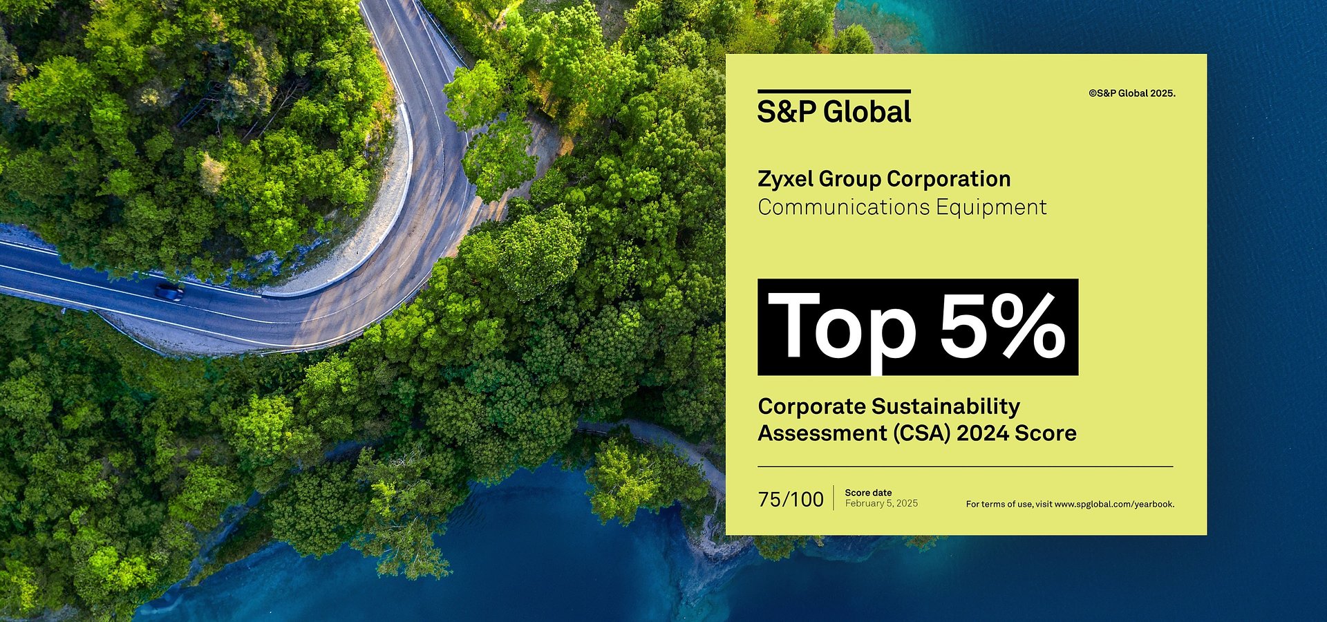 Die Zyxel-Gruppe wurde von S&P Global als eines der 5 % der Unternehmen anerkannt, die weltweit führend im Bereich der nachhaltigen Entwicklung sind