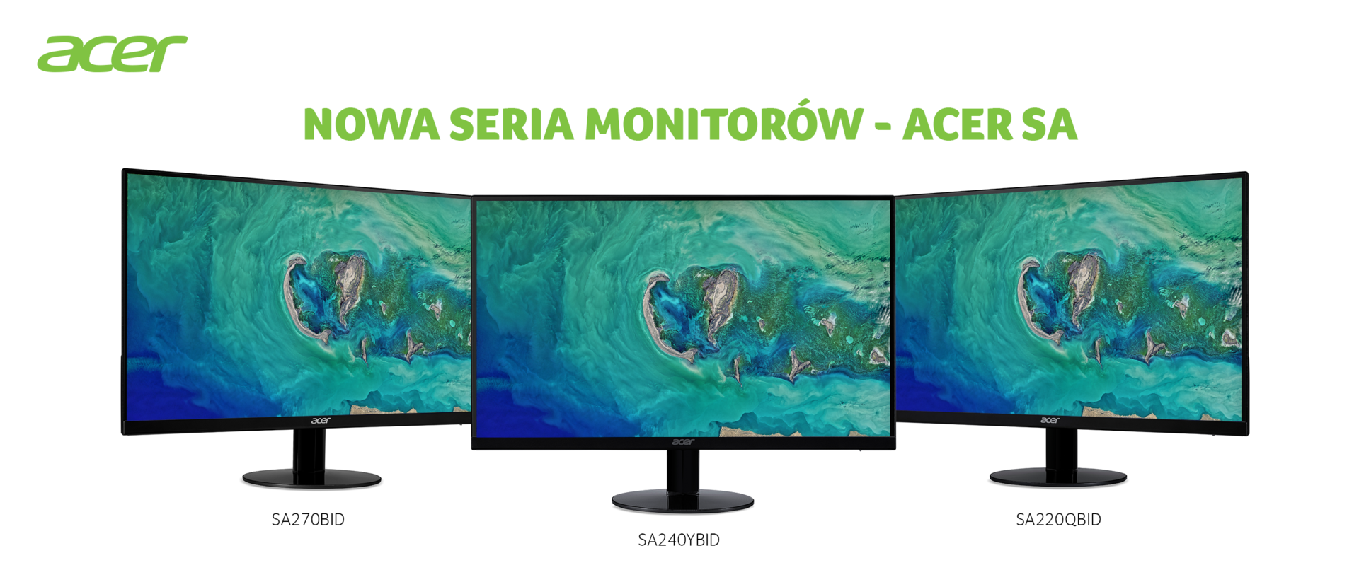 Acer prezentuje nowe ultrasmukłe monitory z serii SA