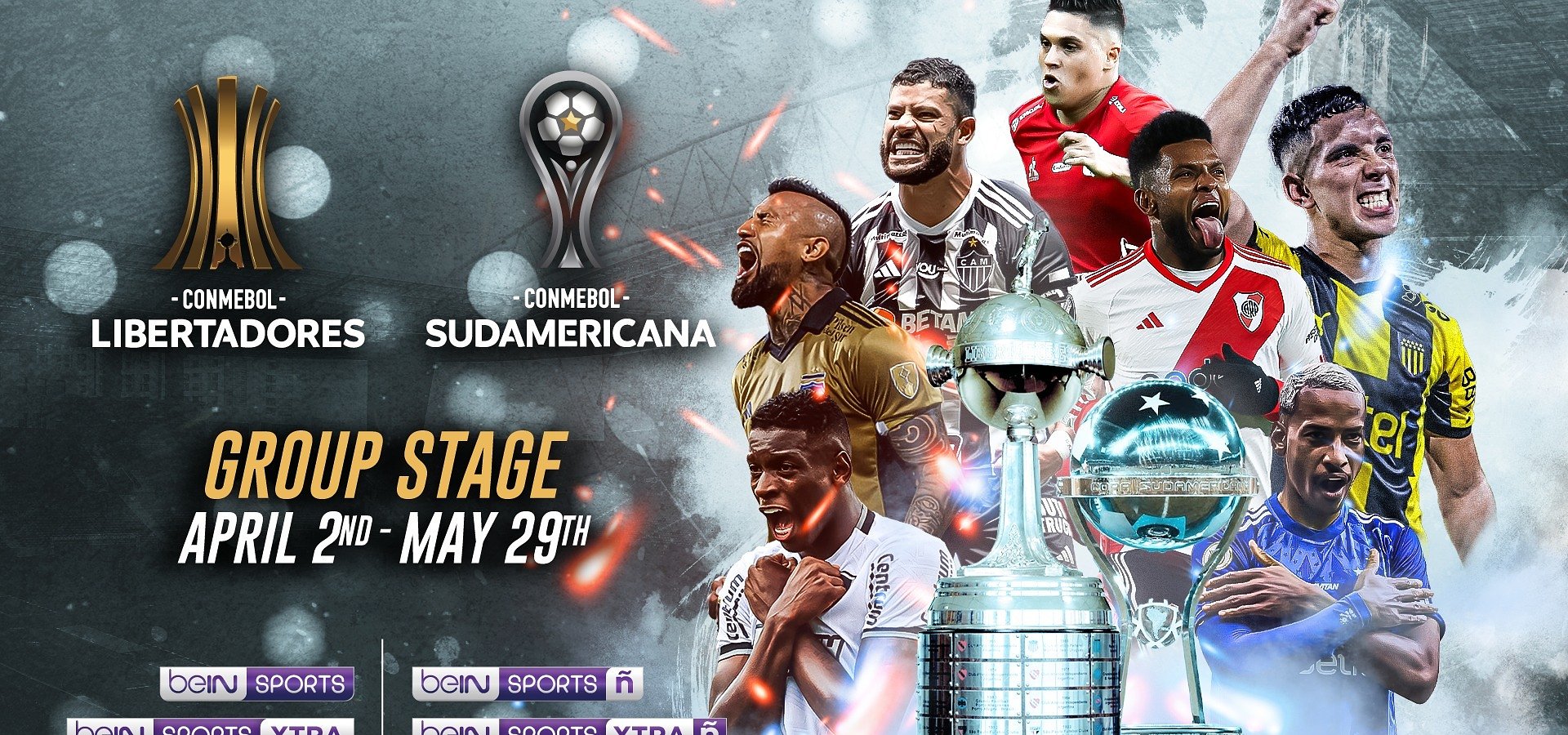 Experience the passion of Copa Libertadores & Copa Sudamericana only on beIN SPORTS