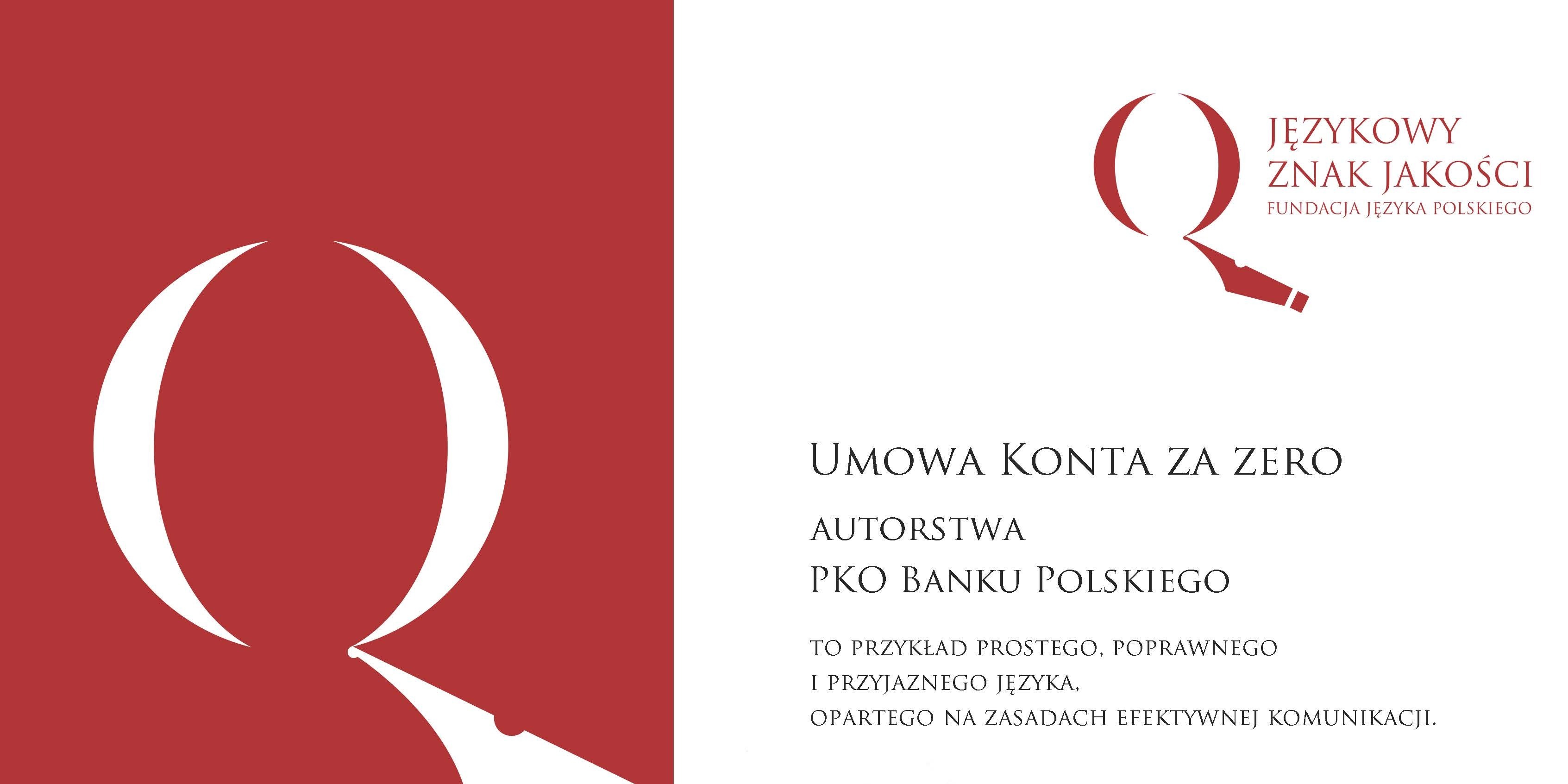 Trzy umowy PKO Banku Polskiego z Językowym znakiem jakości