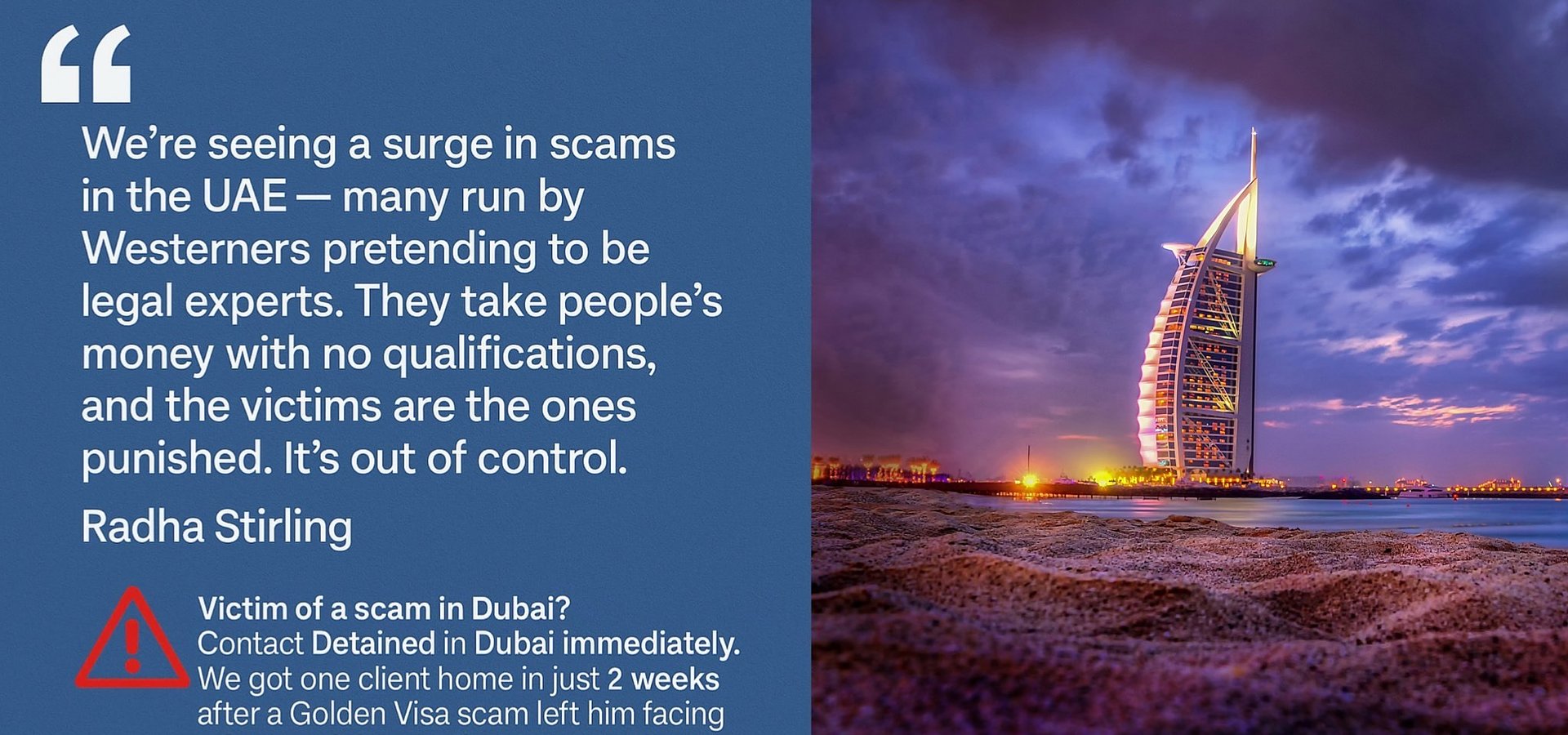 Golden Visa Nightmare - Fraud warning issued.