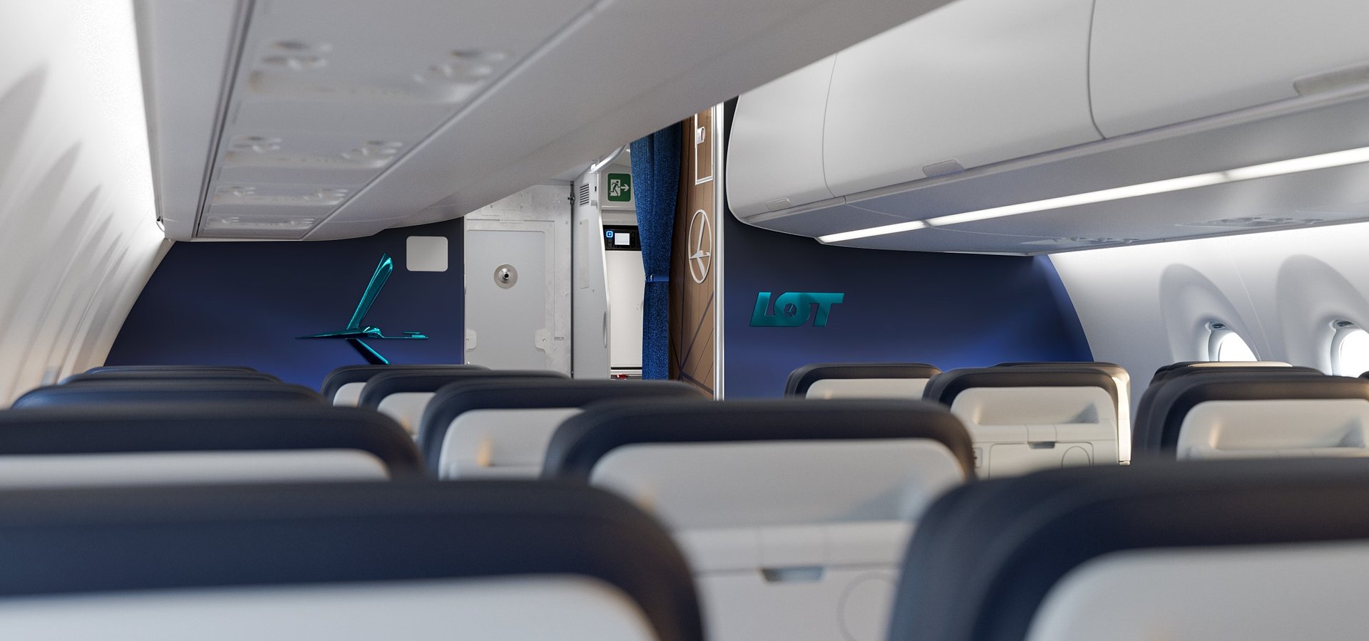Tak będą wyglądały wnętrza samolotów Airbus A220 we flocie Polskich Linii Lotniczych LOT