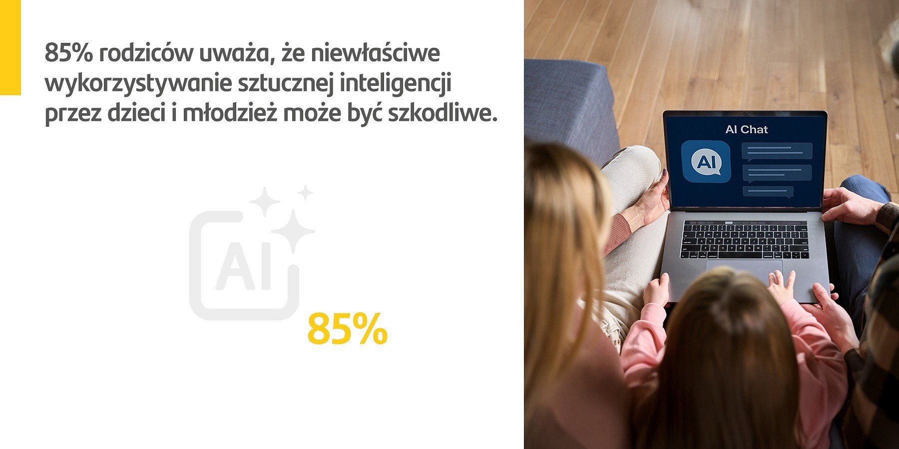 Santander Consumer Bank: 85 proc. rodziców uważa, że niewłaściwe wykorzystywanie sztucznej inteligencji przez dzieci i młodzież może być szkodliwe