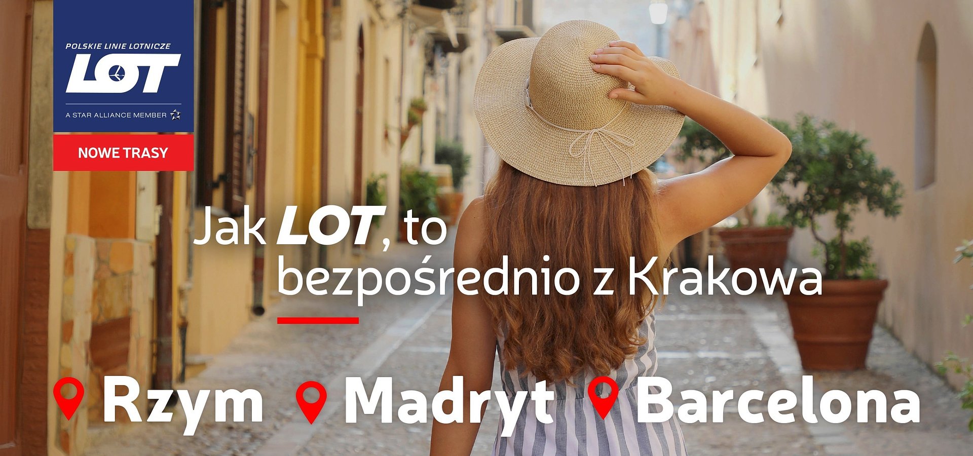 Polskie Linie Lotnicze LOT rozwijają swoją obecność na lotniskach regionalnych. Narodowy przewoźnik połączy Kraków z Rzymem, Barceloną i Madrytem