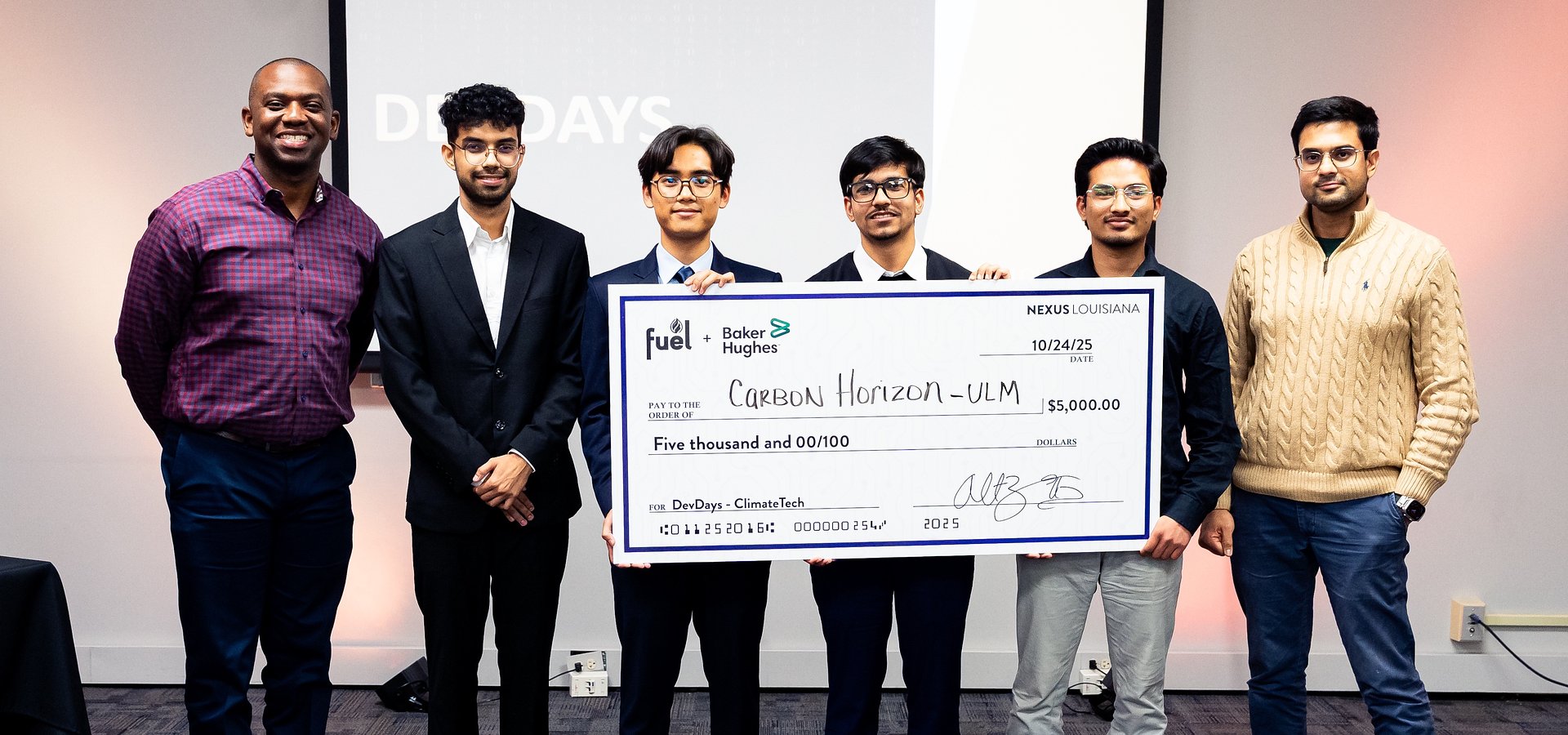 University of Louisiana at Monroe Team Wins Nexus Louisiana’s DevDays ClimateTech Challenge
